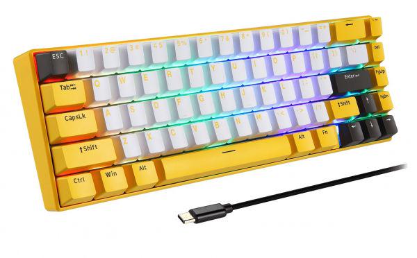 Клавиатура Motospeed BK67 Longhua Red Yellow (mtbk67ymr) - фото 2 Клавиатура Motospeed BK67 Longhua Red Yellow (mtbk67ymr) - фото 2