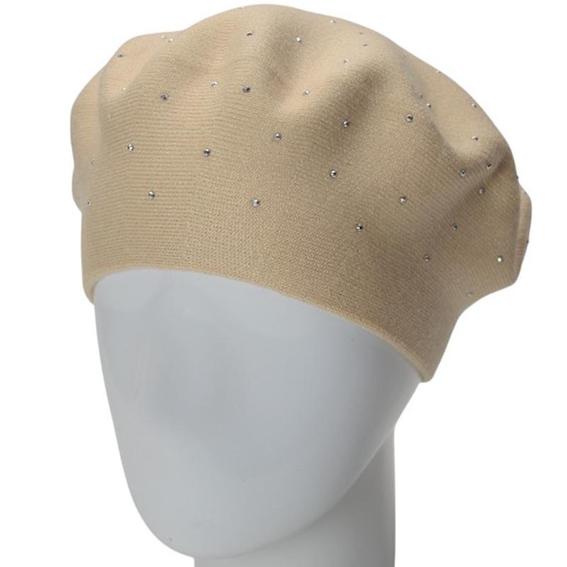 Берет двойной Lirus Блис из вискозы универсальный Ваниль (288311)