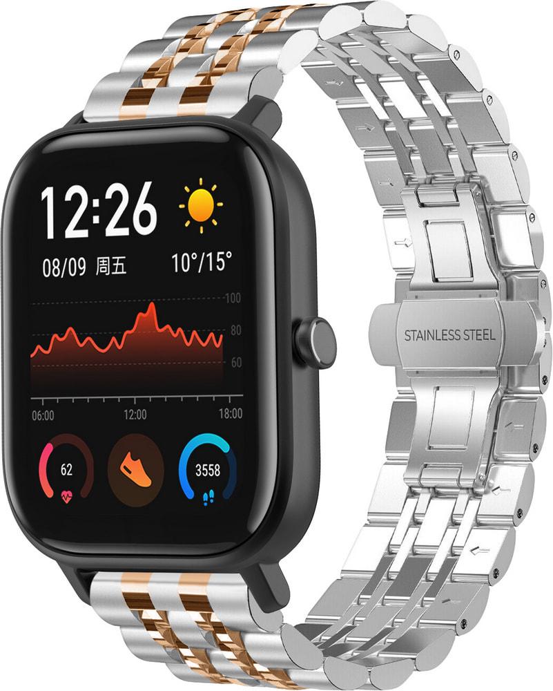 Браслет металлический Spinye Line для Amazfit GTS Silver/Rose (29034-68)