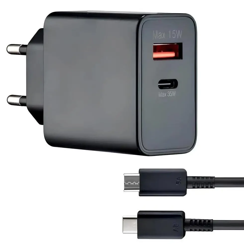Адаптер питания сетевой 35W с USB-A и USB-C PD для быстрой зарядки (9627)