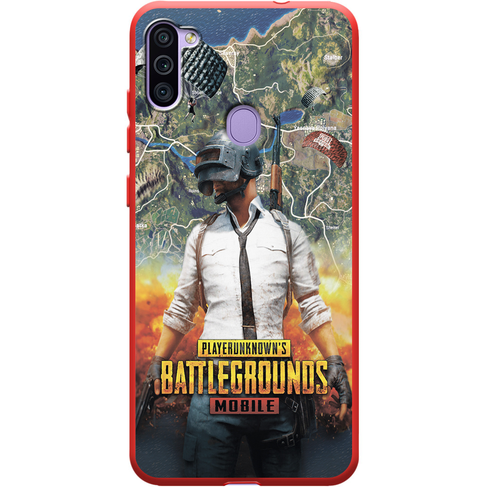 Чехол Boxface Samsung A115 Galaxy A11 PUBG Mobile Красный силикон (39628-up2309-40327) - фото 1