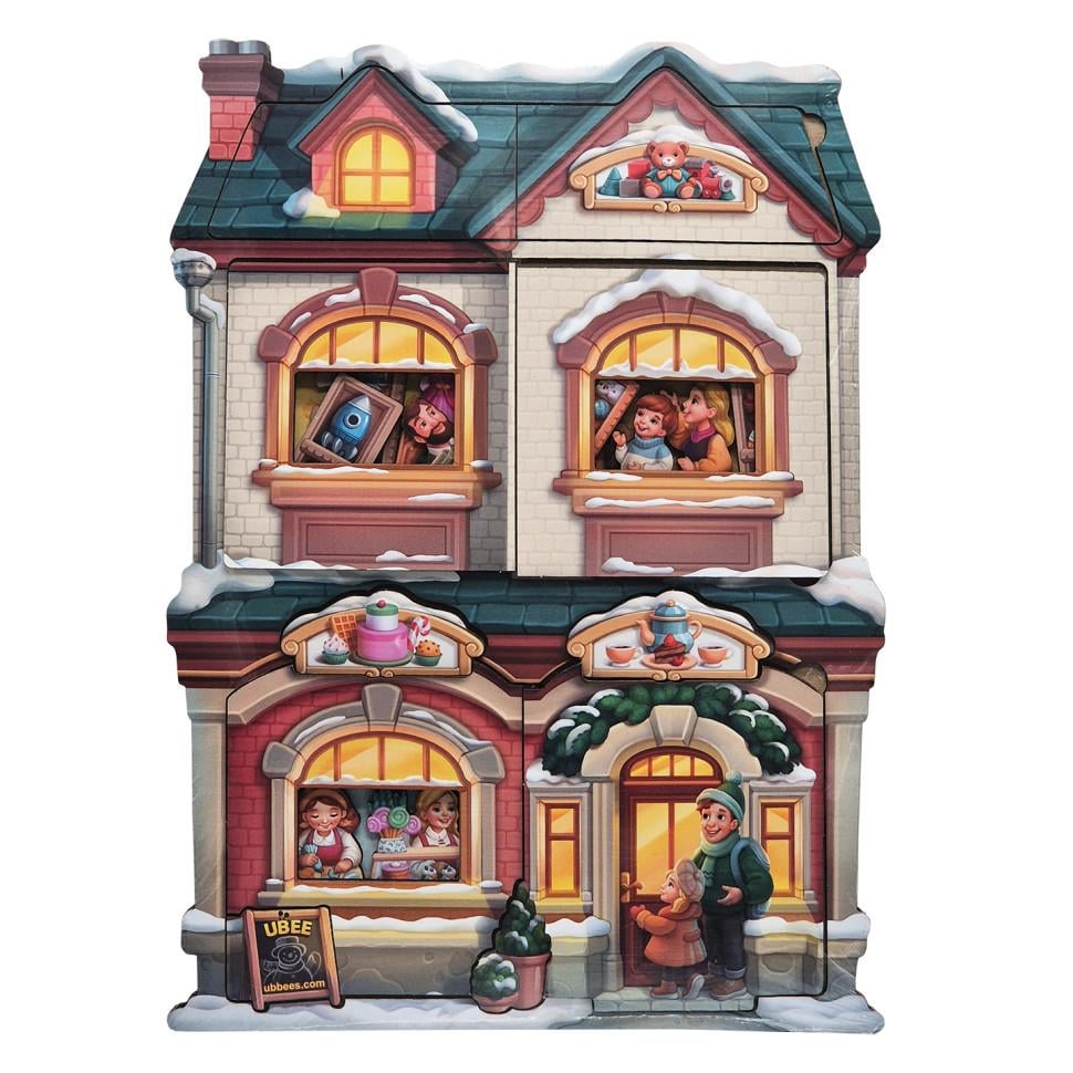 Пазлы деревянные Ubumblebees Магазин игрушек двухслойный 32,5х23 см (IP-177-P-1133)