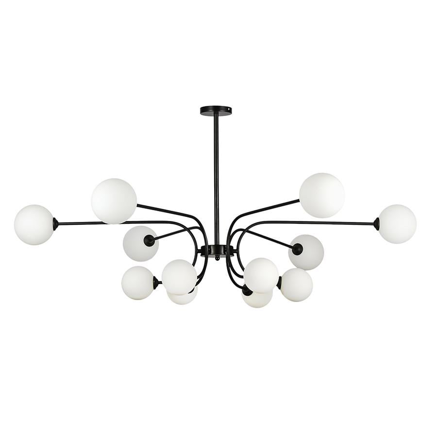 Люстра 7529808-12 BK/WH Чорний/Білий - фото 1 Люстра 7529808-12 BK/WH Чорний/Білий - фото 1
