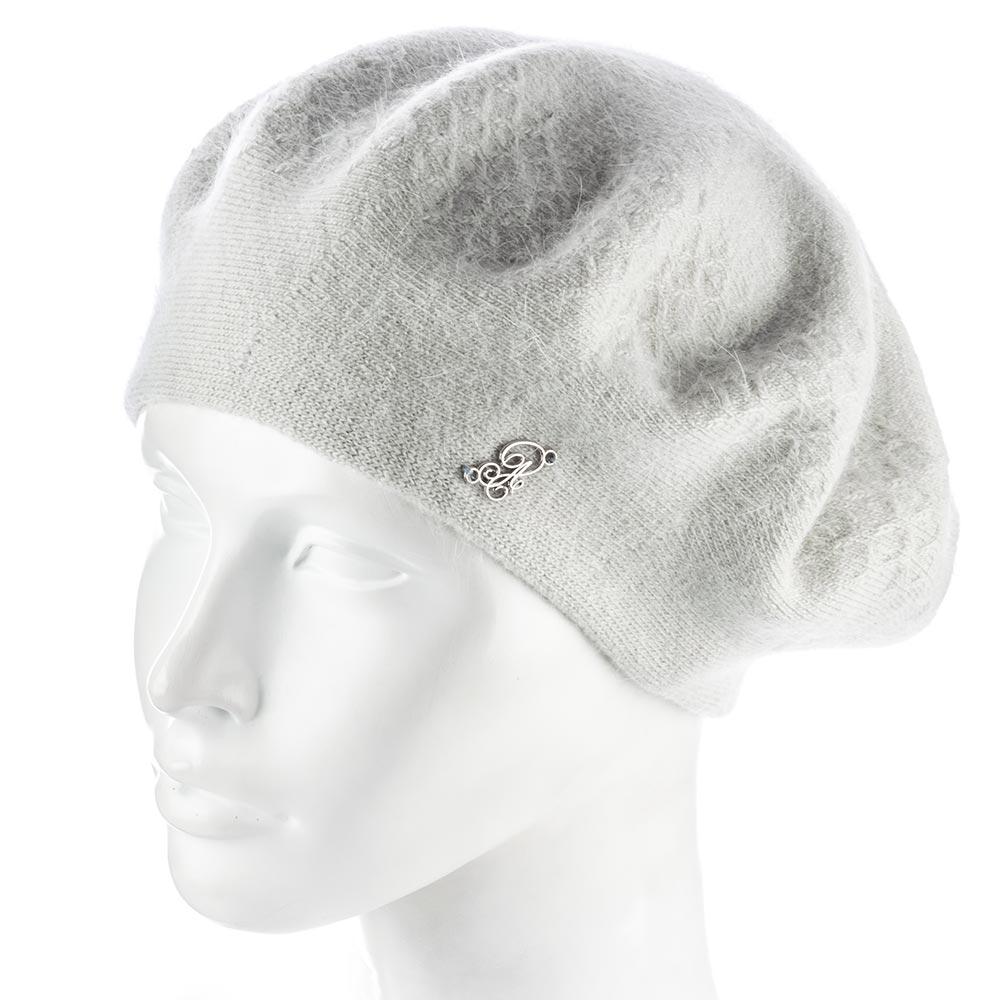 Шапка женская Atrics WH873 двойной ангоровый Светло-серый