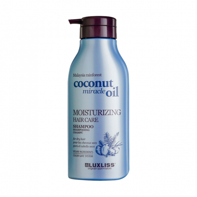 Шампунь для волосся зволожуючий Luxliss Malaysia Rainforest Moisturizing Hair Care Coconut Miracle Oil 500 мл - фото 1