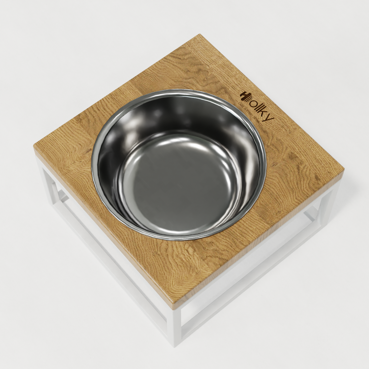 Миска на подставке для кошек и средних собак Hollky Base Solo M 0,8 л (M-212110-WHNT) - фото 3 Миска на подставке для кошек и средних собак Hollky Base Solo M 0,8 л (M-212110-WHNT) - фото 3