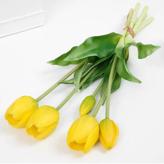 Тюльпан букет Indigo Lux 3 головы 2 бутона 40 см Желтый (778-6) - фото 4 Тюльпан букет Indigo Lux 3 головы 2 бутона 40 см Желтый (778-6) - фото 4