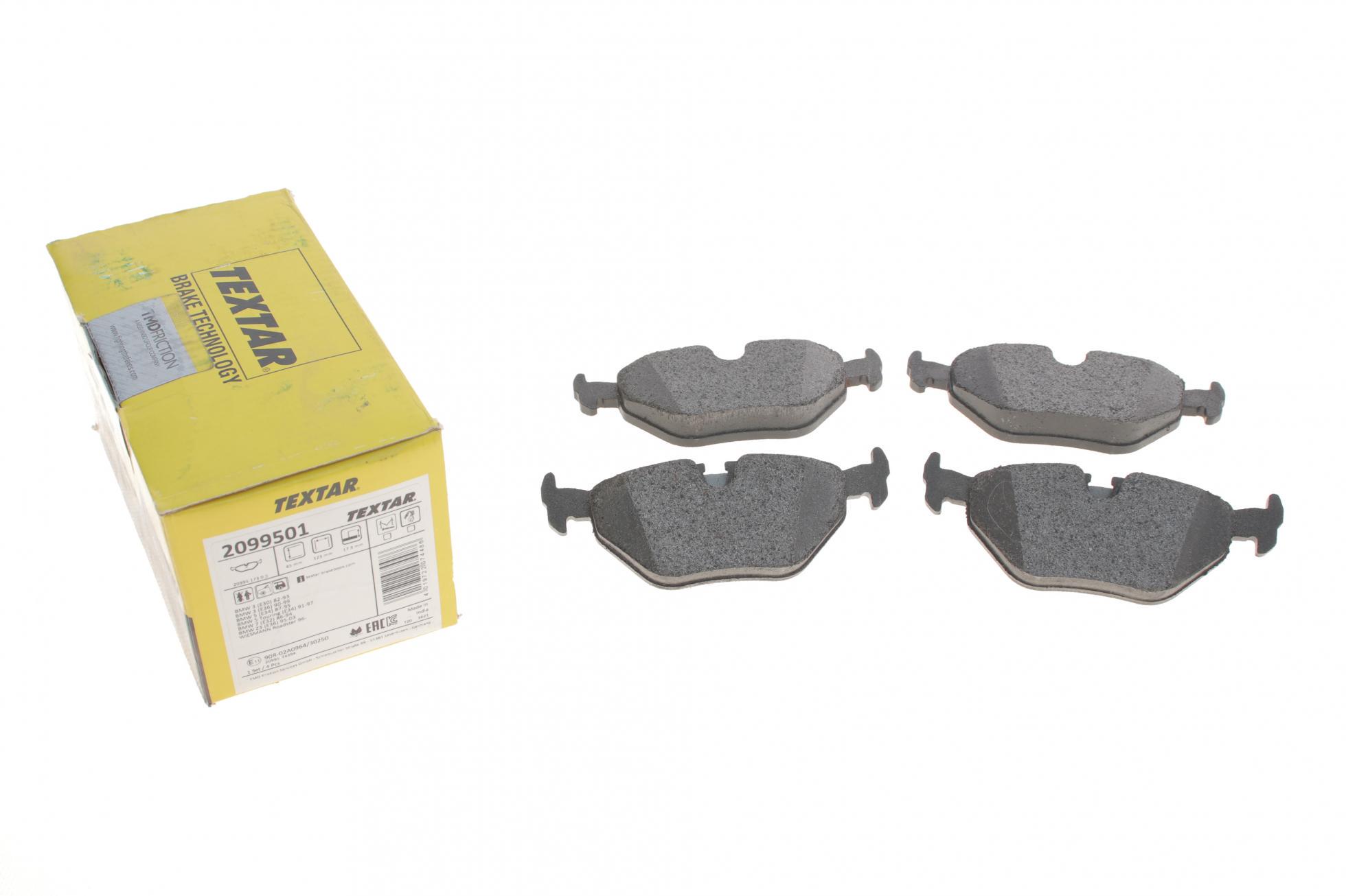 Колодки тормозные задние TEXTAR BMW 3 E30/E36/E46 90-98/ 5 E34 -97 Teves Q+ - (2099501)