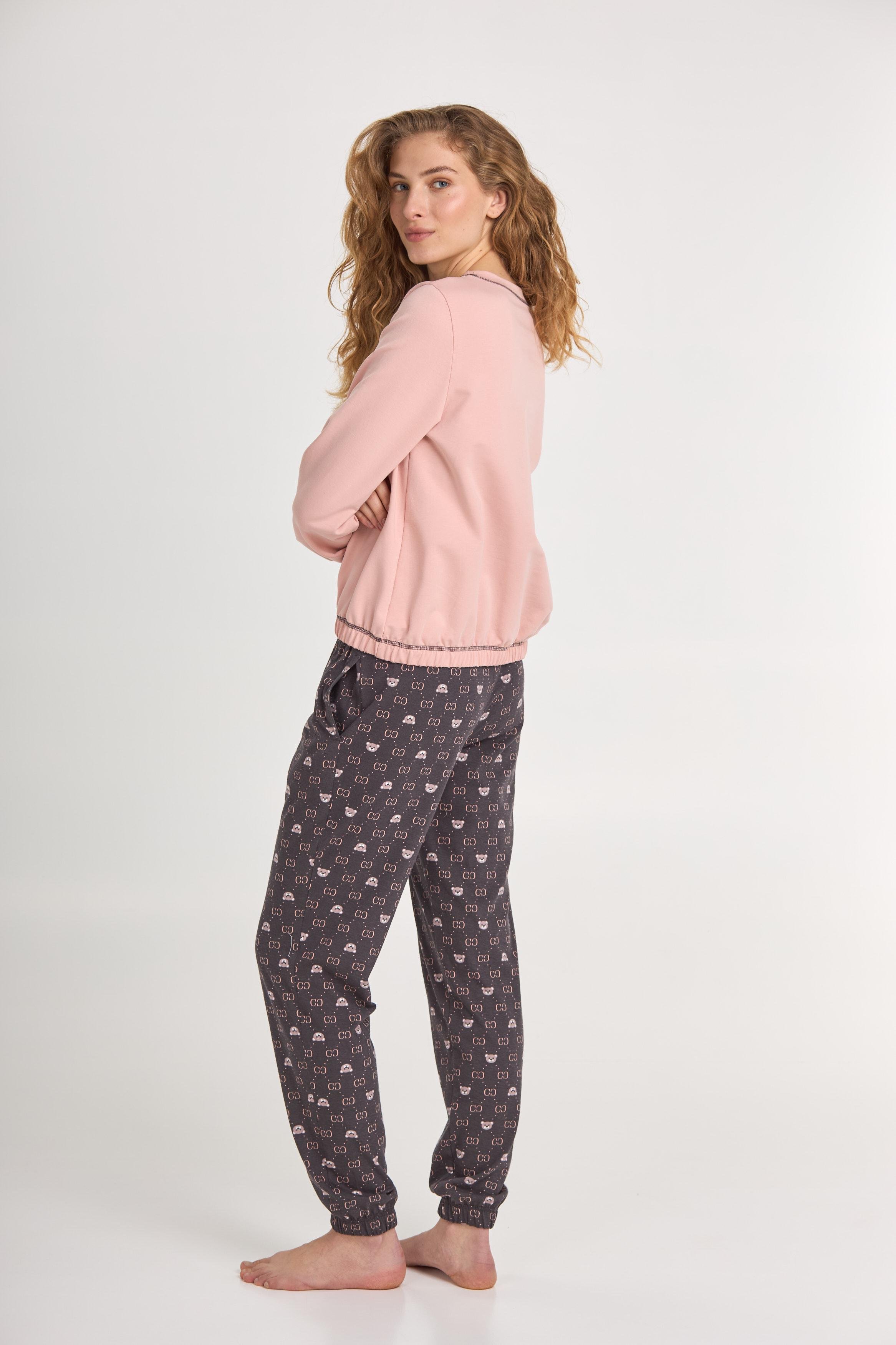 Пижама теплая женская Ellen orsetto LPF 0481/05/01 2XL Коричневый (0481/05/01)