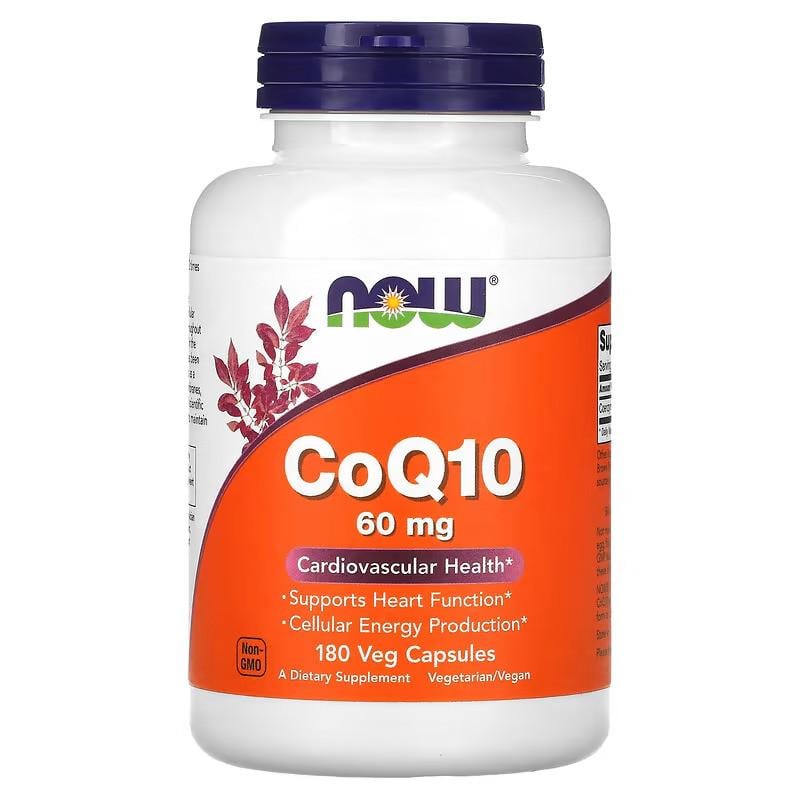 Коэнзим NOW CoQ10 60 mg 180 Veg capsules (2960)