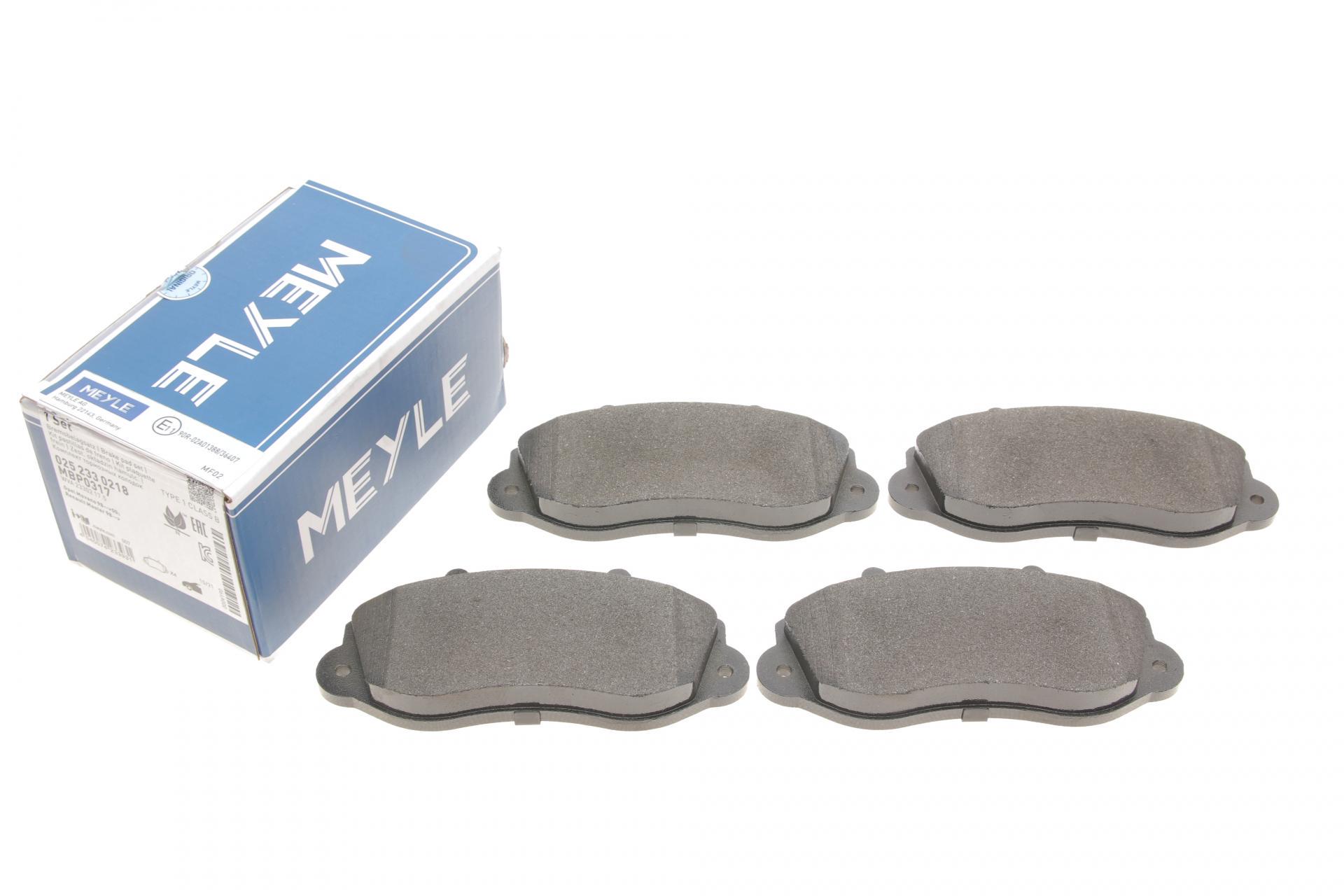 Колодки тормозные передние Meyle для Renault Master 98- R15 (025 233 0218)