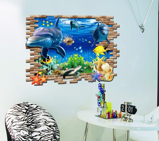 Наклейка интерьерная на стену Green Life Океан 60х90 см (AY9706)