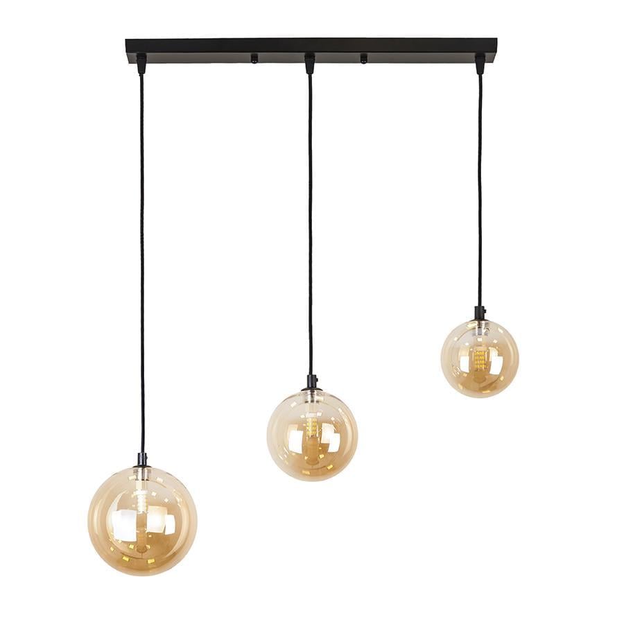 Светильник подвесной Lighthouse LS-19537-3 BK/BR 500 плафон коричневый Черный