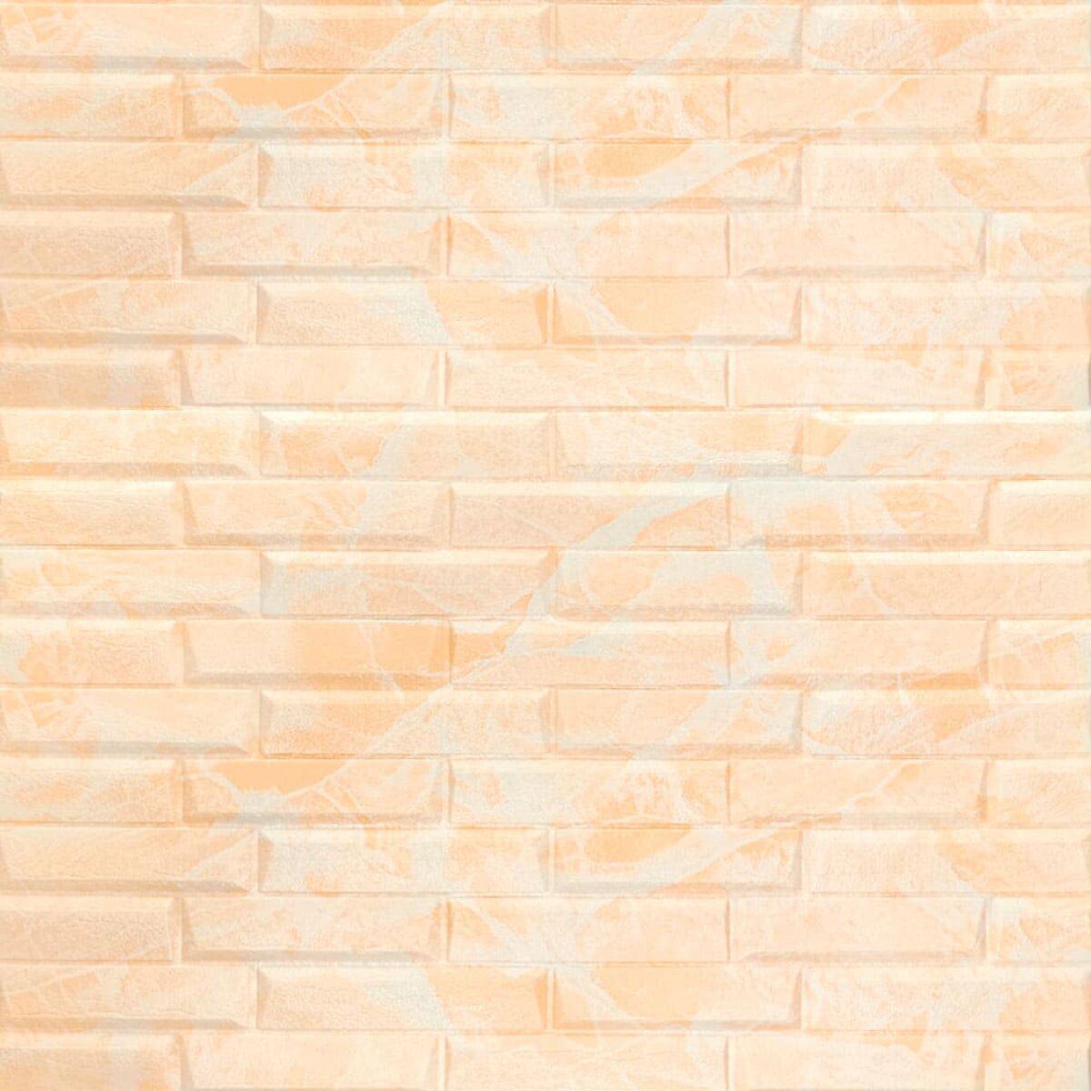 Панель самоклеящаяся 3D кладка 039 700х770х7 мм Желто-белый (SW-00000563)