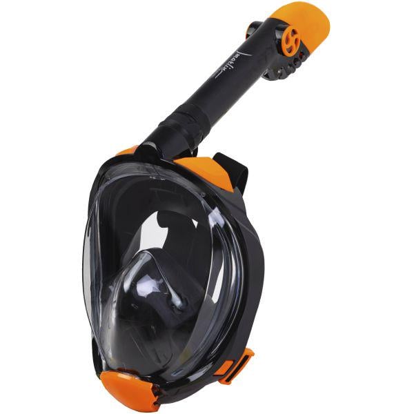 Маска для плавания полнолицевая Marlin TRAVEL L/XL Black/Orange