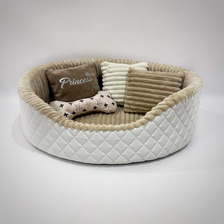 Лежанка для собак Amore mio Cane Лежанка Бристоль до 16 кг 60х55х19 см (ОВ-0043) - фото 3