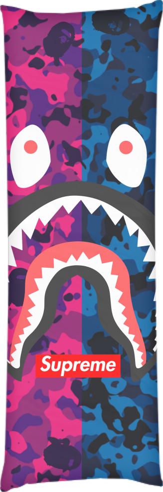 Подушка дакимакура Bape Supreme 60x180 см (14102082)
