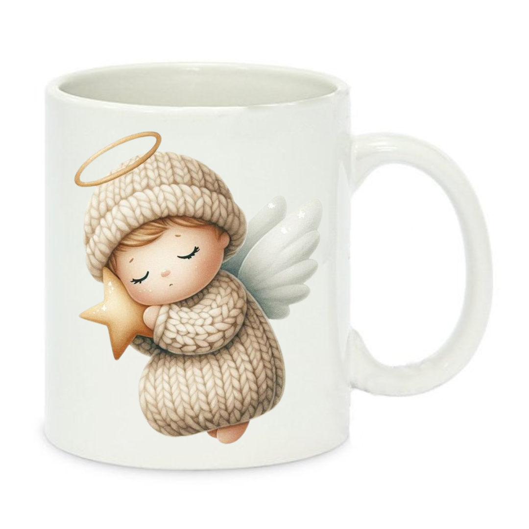Чашка с новогодним принтом Ангел 330 мл Белый (001281)