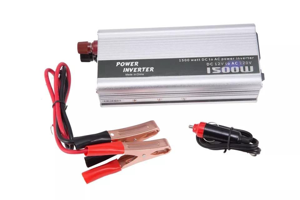 Перетворювач напруги Інвертор AC/DC 12V-220 V 1500 W UKC Power Inverter Silver - фото 7