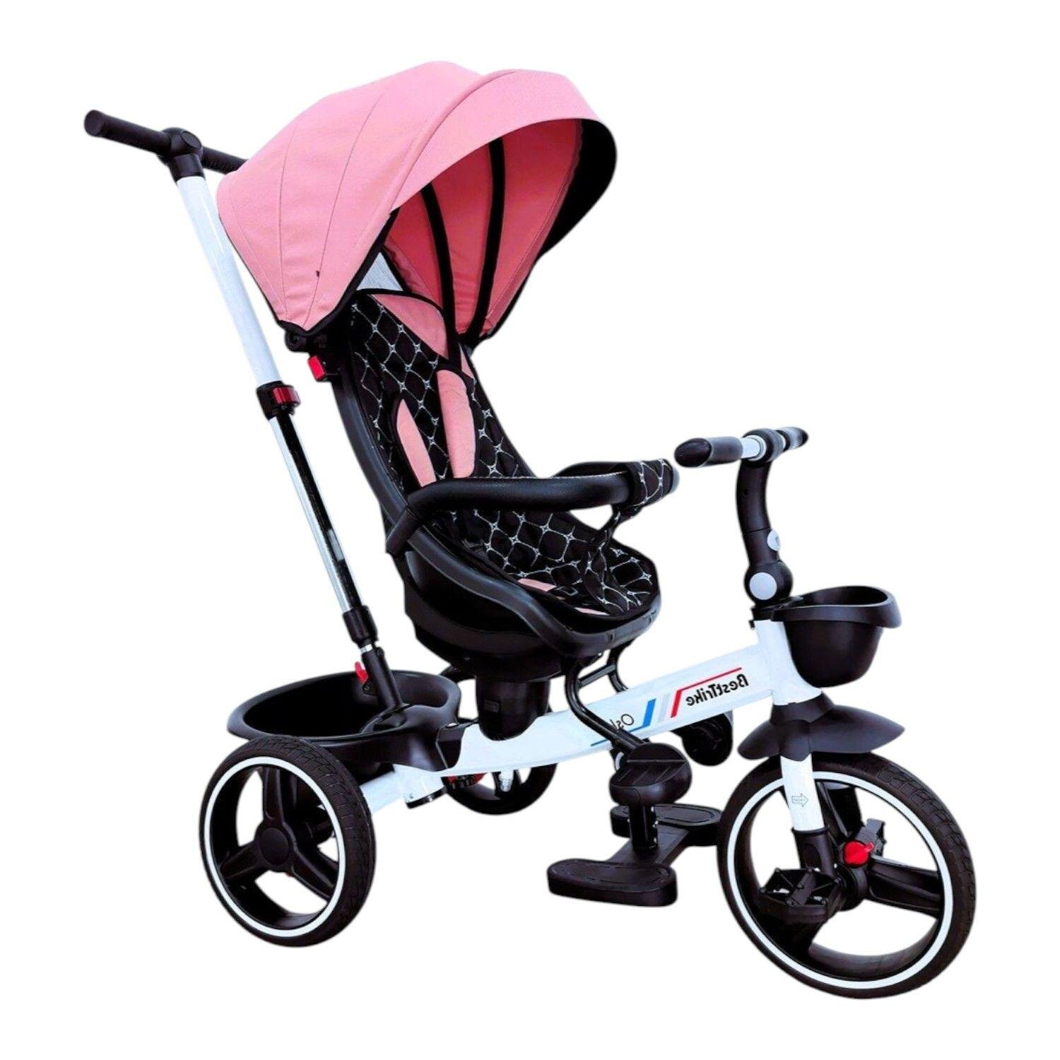 Велосипед дитячий триколісний Best Trike Oscar 6390 PU складане кермо з батьківською ручкою Рожевий (16-002) - фото 1 Велосипед дитячий триколісний Best Trike Oscar 6390 PU складане кермо з батьківською ручкою Рожевий (16-002) - фото 1