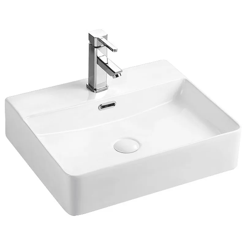 Умивальник накладний керамічний MIXXUS Premium Quadro-0201 з переливом 500x420x120 мм (MP6478)