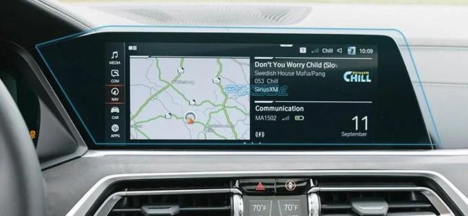 Защитное стекло Pixsel гибридное матовое на монитор BMW X5 17,4" 2019-2022 G05