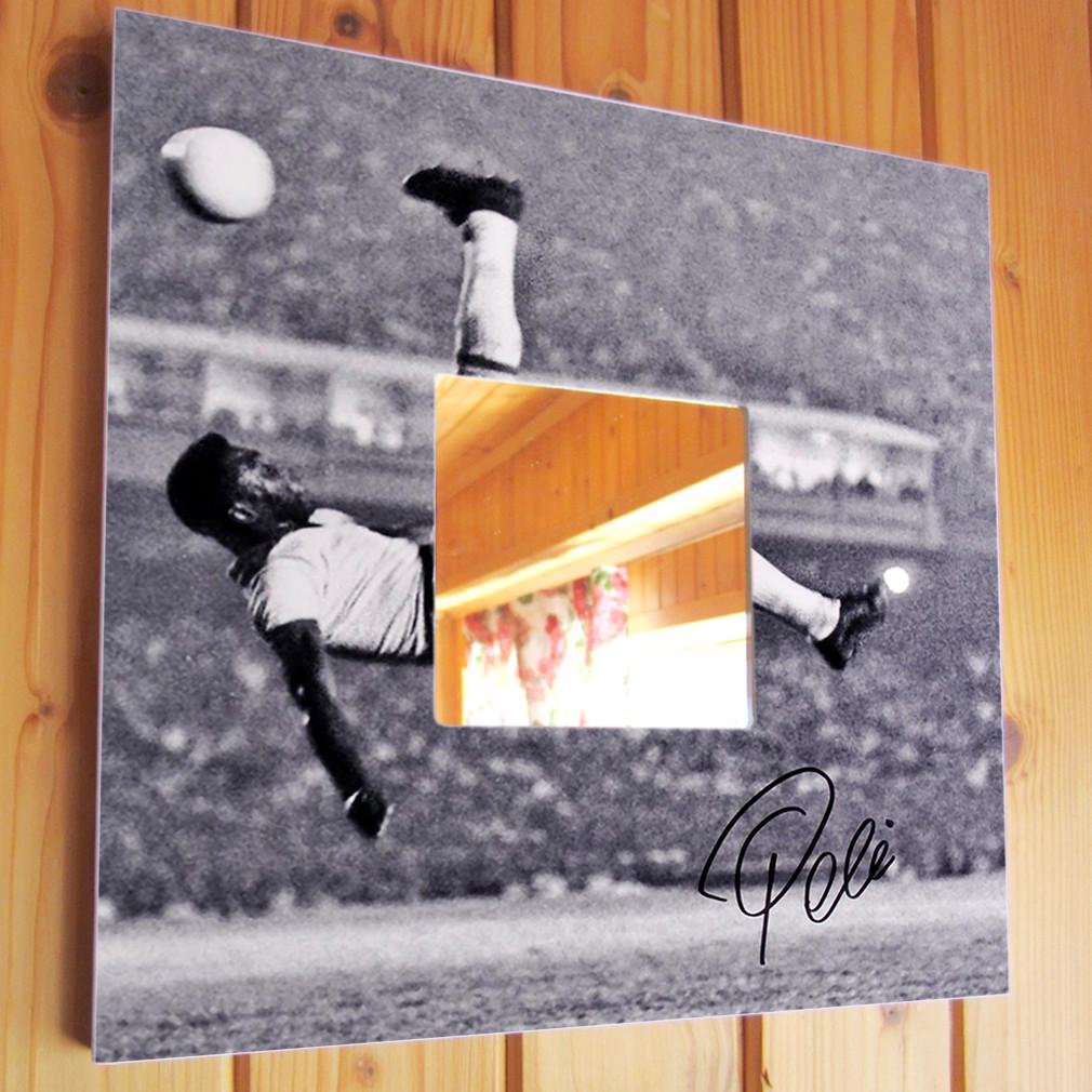 Зеркало декоративное из ретро фото Пеле 260х260 мм (M03353)