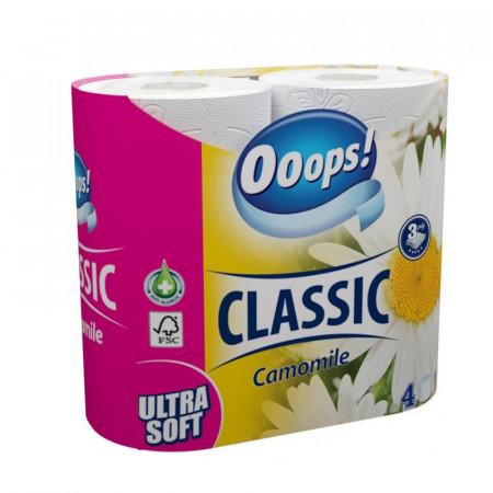 Туалетний папір Ooops! Classic Kamilla 3 шари 4 рулона