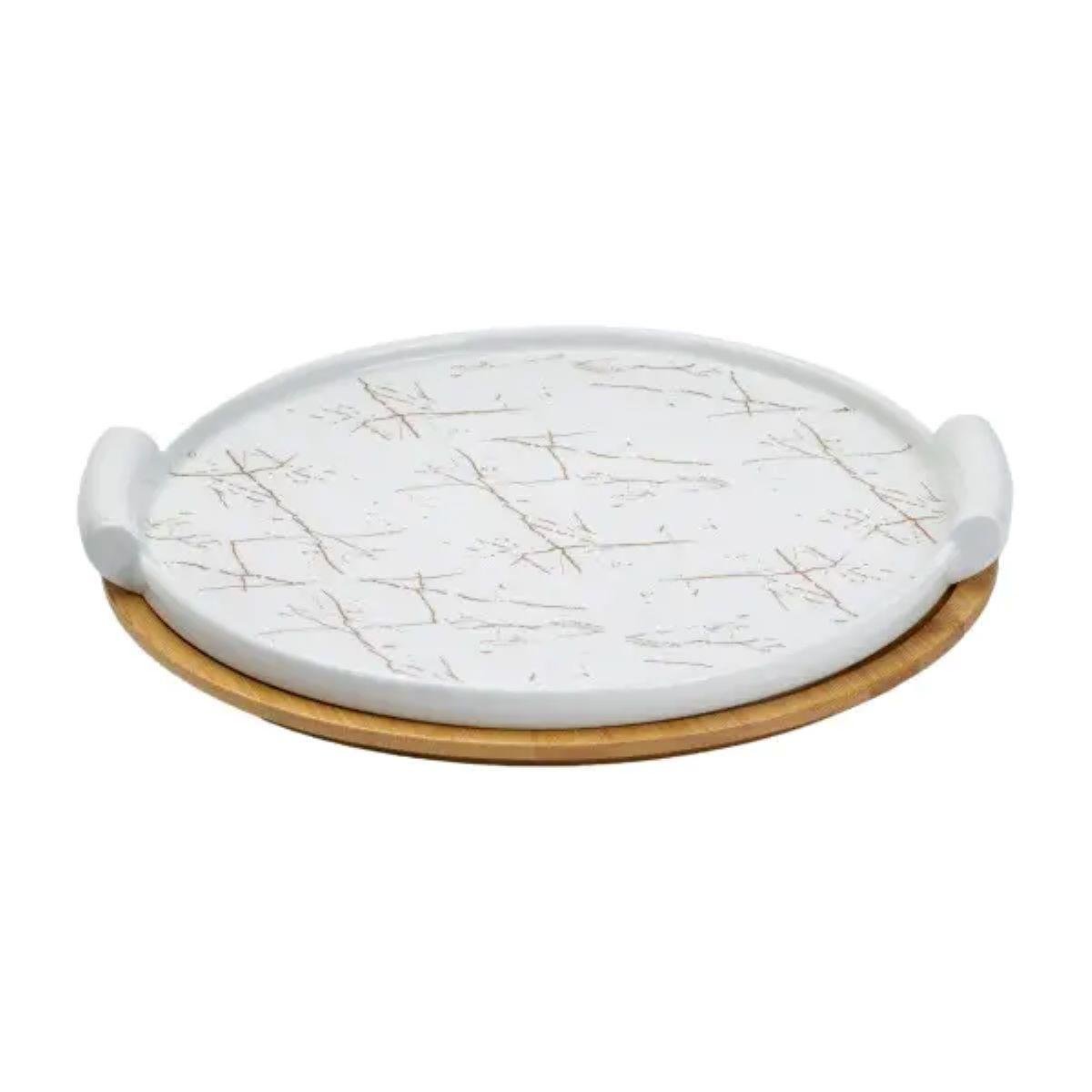 Тортовница керамическая со стеклянной крышкой HP1204 29 см (A-032753) - фото 4