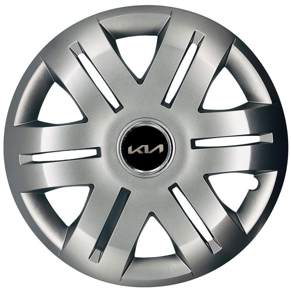 Колпаки SJS 406 с логотипом Kia R16 4 шт. Серебристый (2789081169)