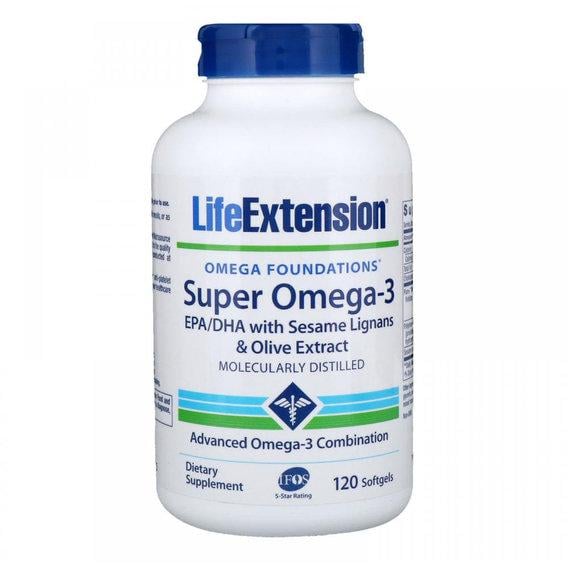 Омега 3 Life Extension Omega Foundations Super Omega-3 120 Softgels