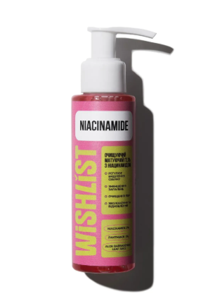 Гель очищувальний матуючий Wishlist Cleansing Matifying Gel Niacinamide з Ніацінамідом 100 мл (WL-02-245)