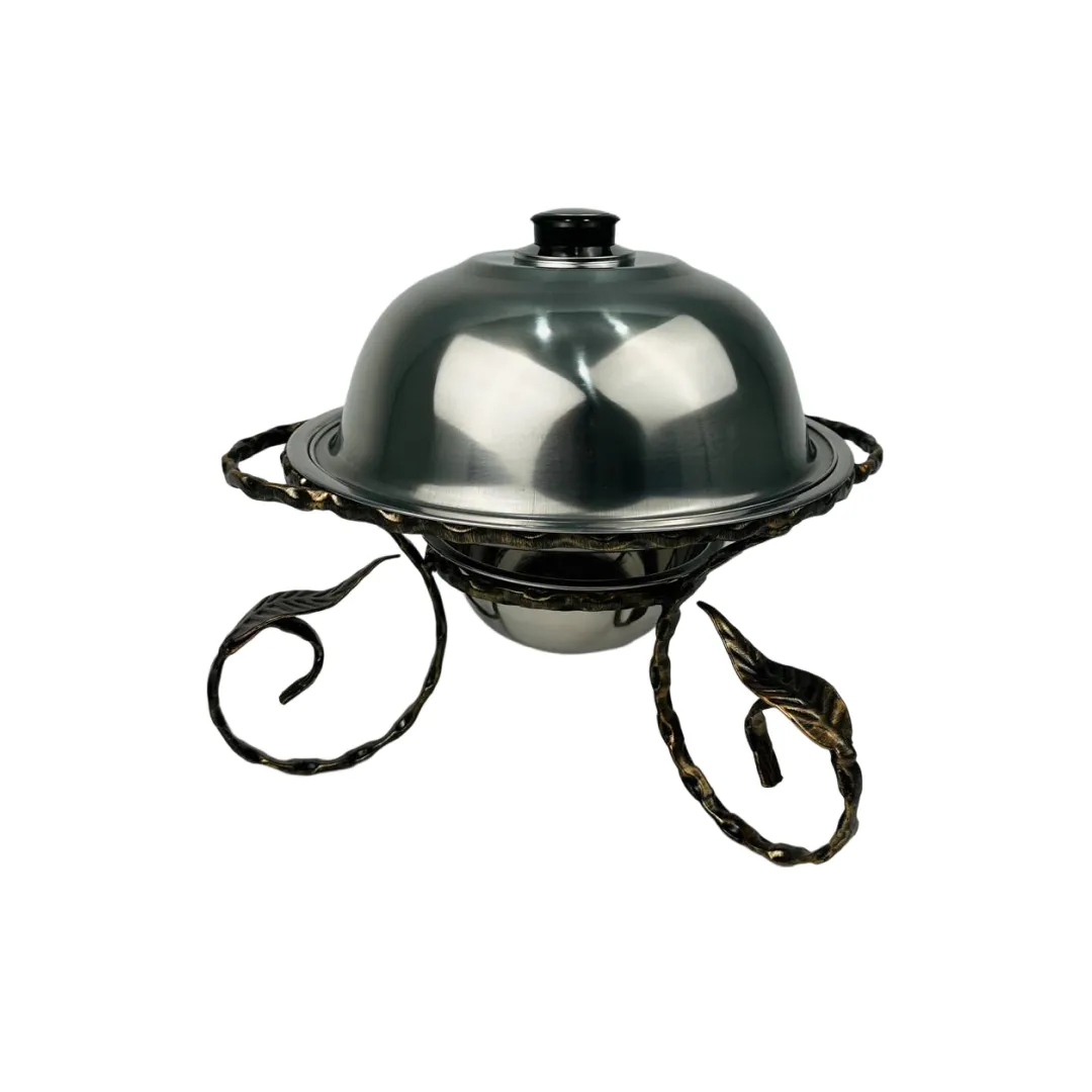 Садж для подачи и подогрева пищи из нержавеющей стали 28 см (2-10-SJ-6574)