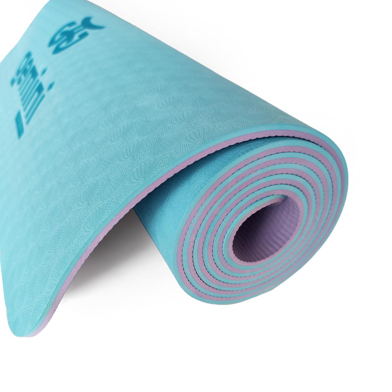 Коврик для фитнеса и йоги Gemini Pro GE-6LBLV TPE/TC 6 мм (14729322) - фото 3 Коврик для фитнеса и йоги Gemini Pro GE-6LBLV TPE/TC 6 мм (14729322) - фото 3