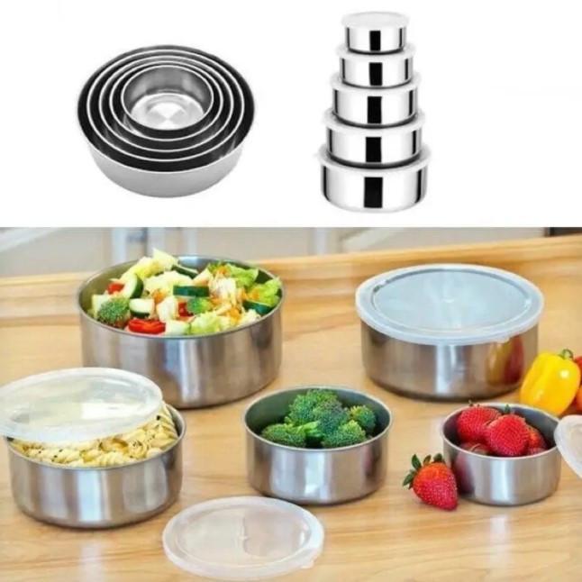 Набір харчових контейнерів Unique UN-1515 5 шт. Нержавіюча сталь (MX-9917) - фото 4 Набір харчових контейнерів Unique UN-1515 5 шт. Нержавіюча сталь (MX-9917) - фото 4