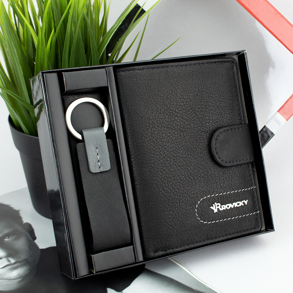 Подарочный набор мужской Rovicky R-PK4-N4L 6938 портмоне/брелок