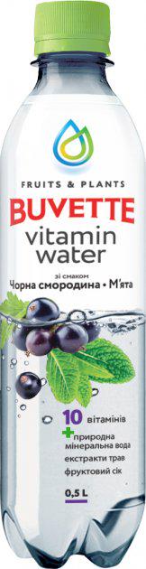 Напиток Buvette Vitamin Water со вкусом черной смородины и мяты 500 мл