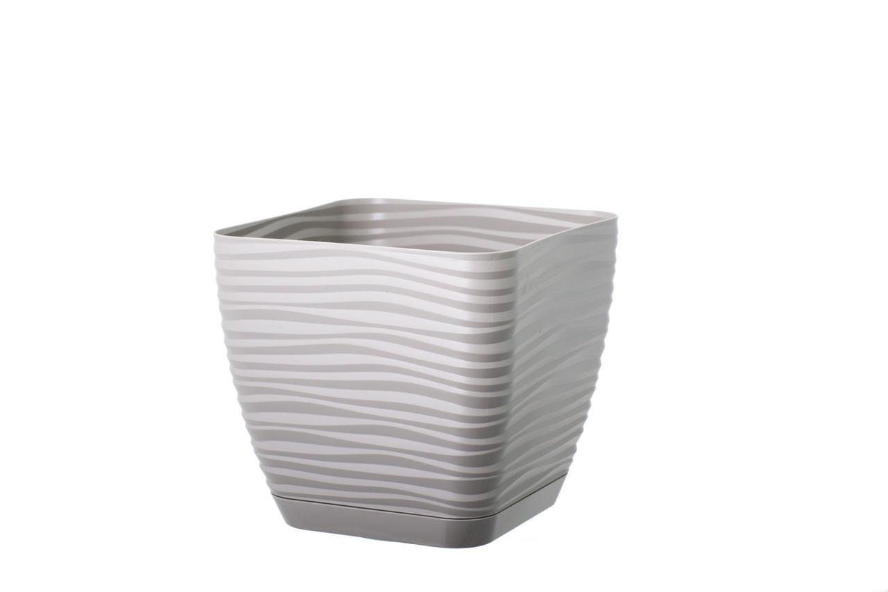 Горшок для цветов Form Plastic Сахара Петит 2 л 15х13 см Светло-серый