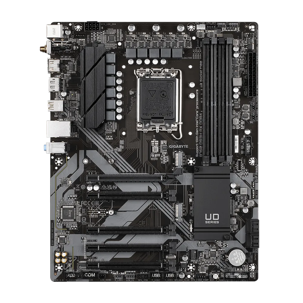 Материнська плата Gigabyte B760 DS3H AX DDR4 LGA1700 B760 Wi-Fi 6 4xDDR4 ATX (570726) - фото 2