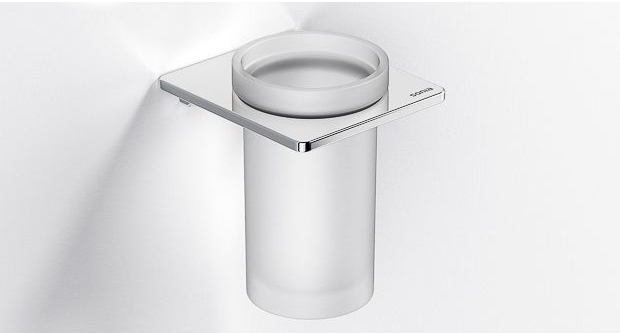 Стакан для зубных щеток Sonia S-Cube Brushed Gold 85х110х95 мм Золотой матовый (182091)