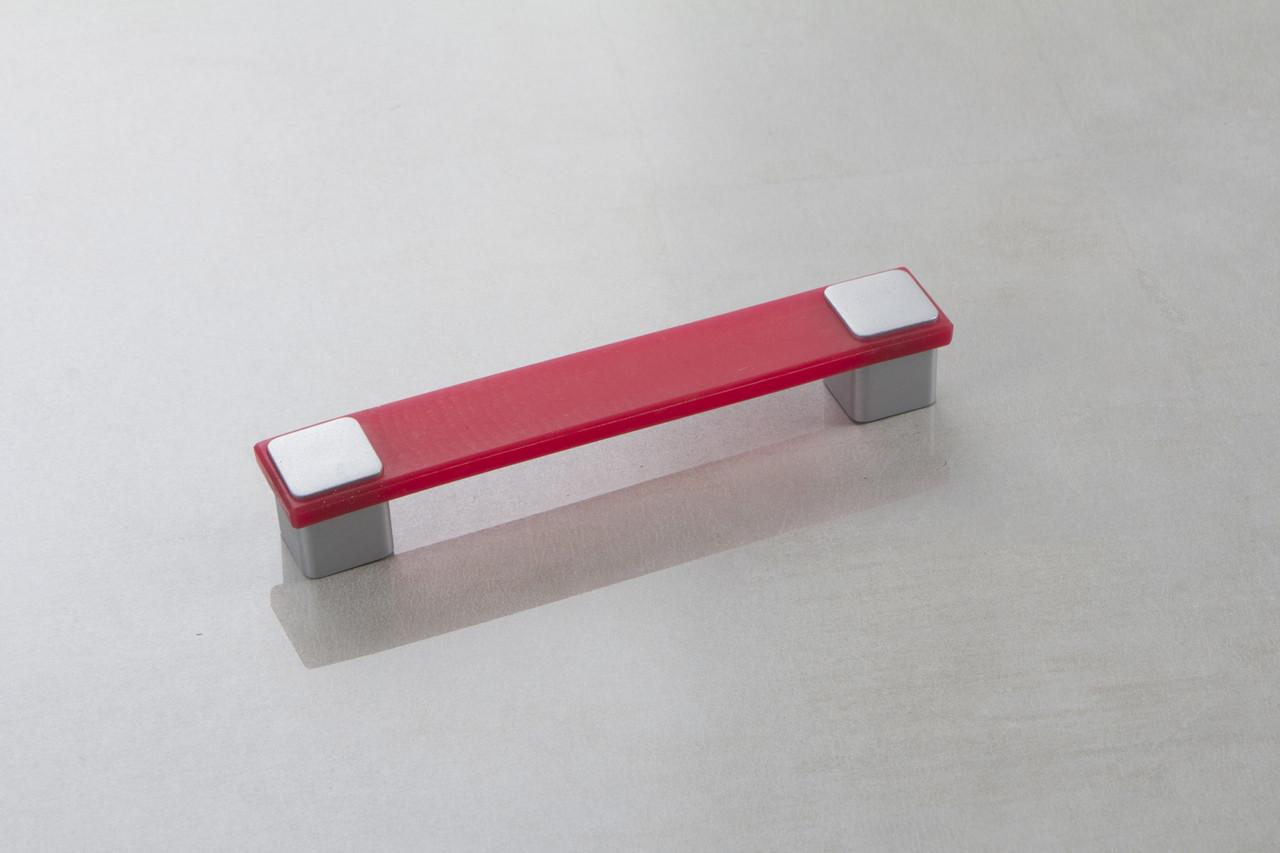 Мебельная ручка резиновая Poliplast РП-15/128 Красный (16003)