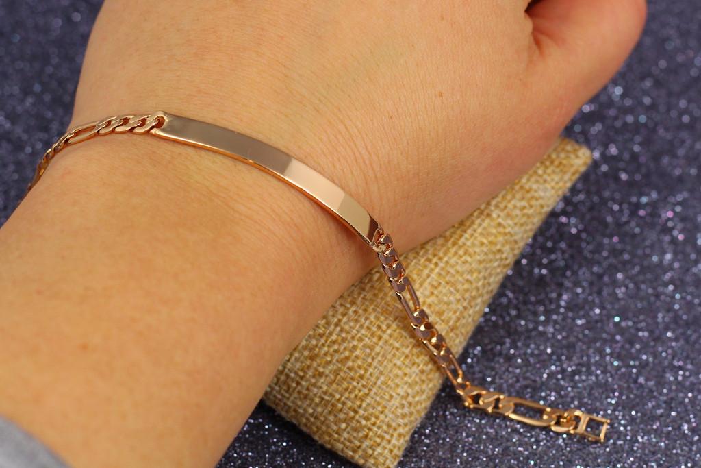 Браслет Xuping Jewelry фигаро с пластиной 19,5 см 5 мм.