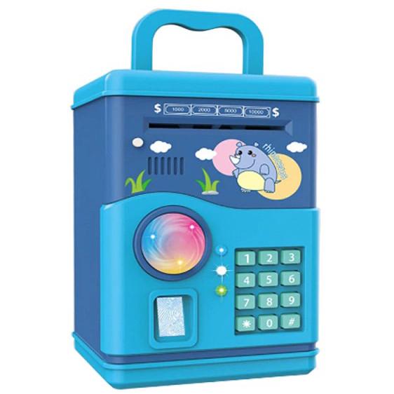 Детский электронный сейф-копилка SUNROZ 5989 с кодом Синий