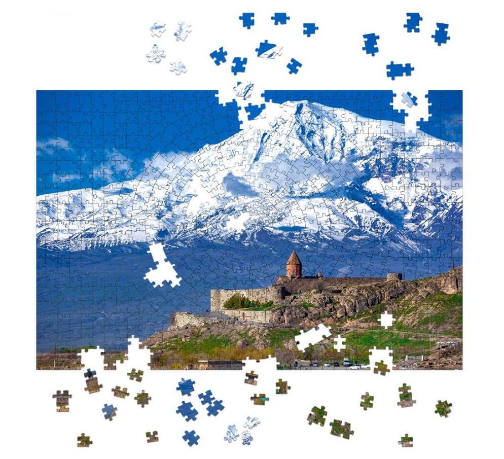 Пазл дерев'яний фігурний THEGRAVIX Гори Арарат 146 деталей