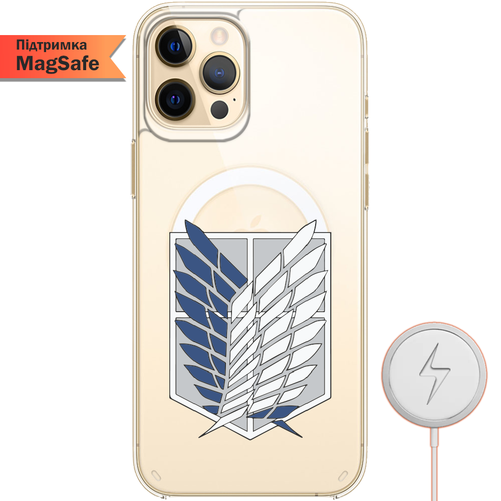 Чехол BoxFace iPhone 12 Pro Max Атака Титанов Крылья Свободы Прозрачный силикон с поддержкой MageSafe (41085-bk88-41499)
