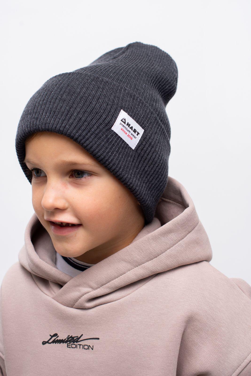 Шапка для мальчика р. 52-56 Темно-серый (127027)