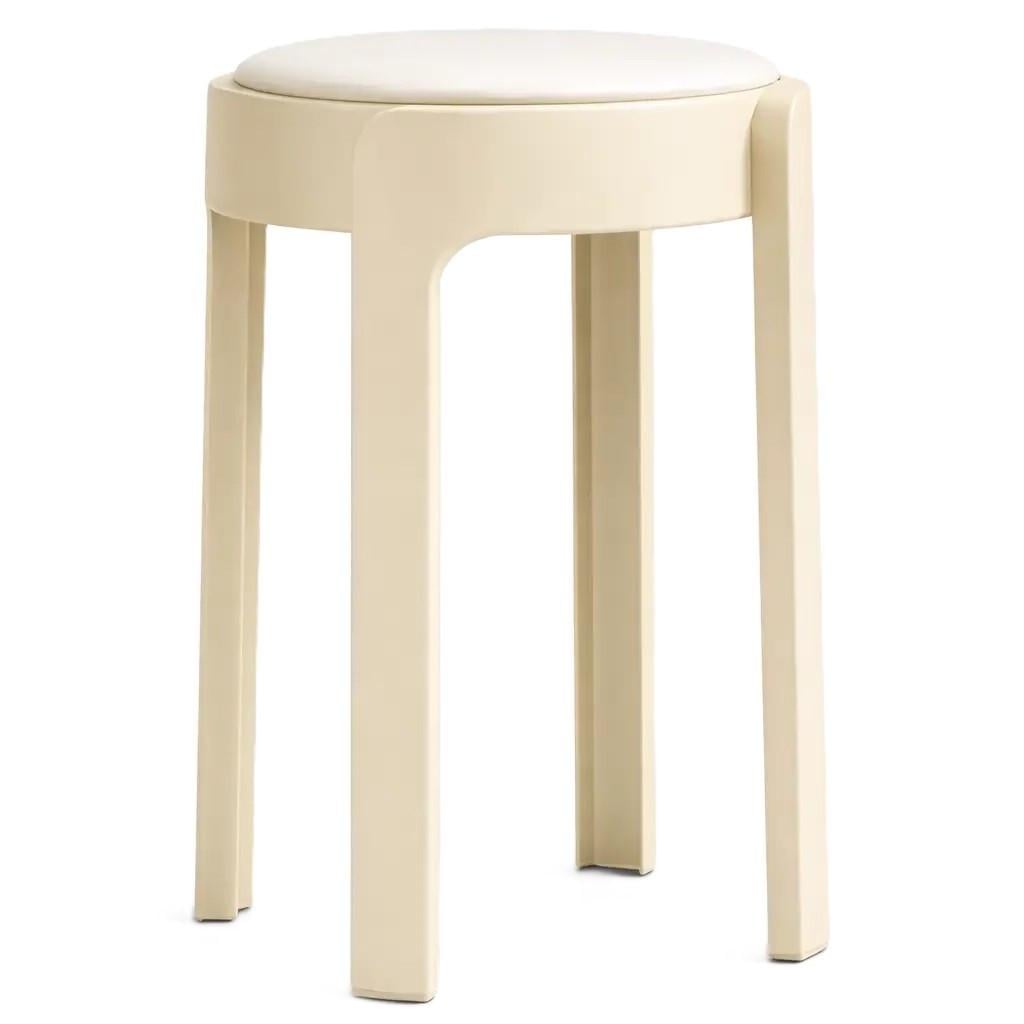 Табурет пластиковый RIAS NA78 с мягким сиденьем 47x33 см Cream-White (3_08190)