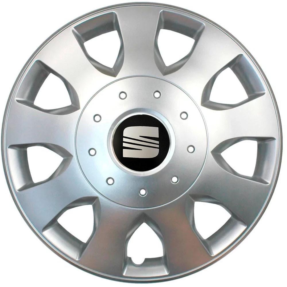Колпаки SJS с логотипом Seat 400 R16 4 шт. Серебряный (31008677)