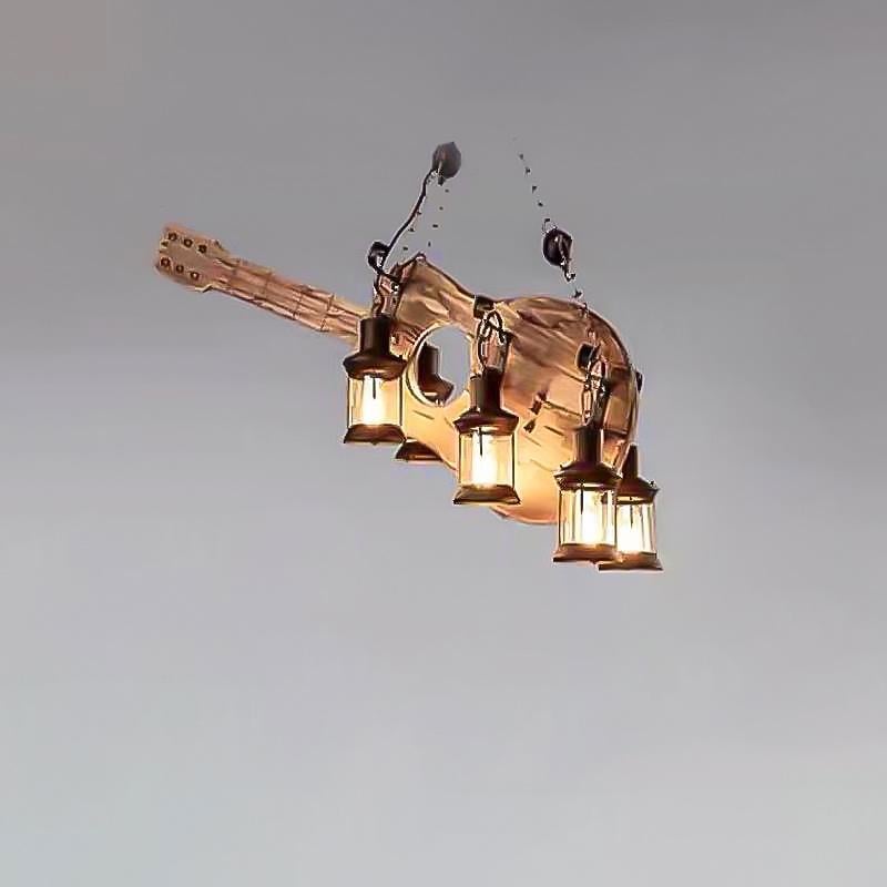 Люстра подвесная деревянная Light House SRS-16342-6 Коричневый