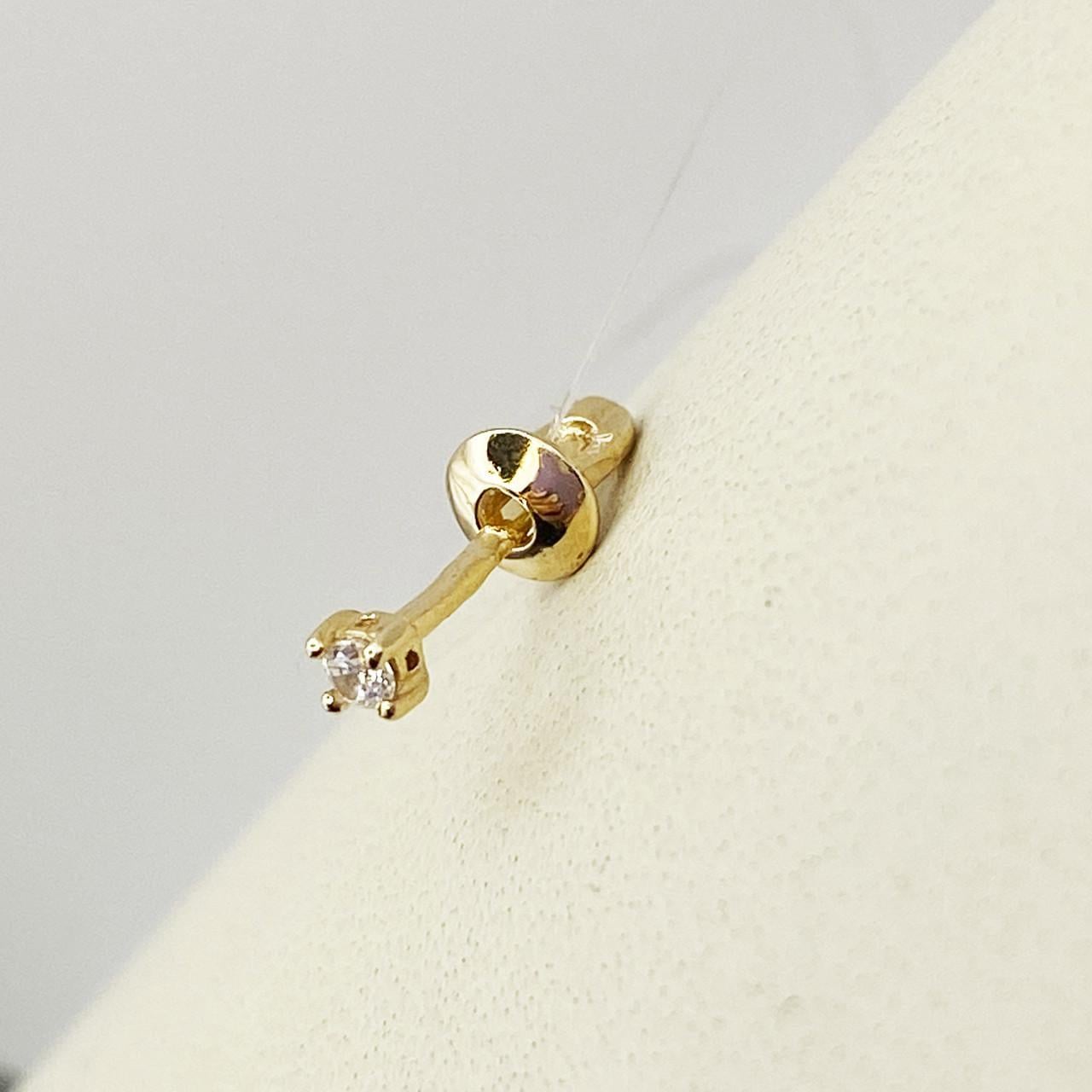 Сережка-гвоздик золотая с кубическим цирконием 0,37 г (1864148956) Сережка-гвоздик золотая с кубическим цирконием 0,37 г (1864148956)